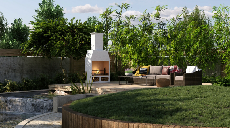 Schiedel Volcanic Garden Fireplace Barbecue Large 1200
