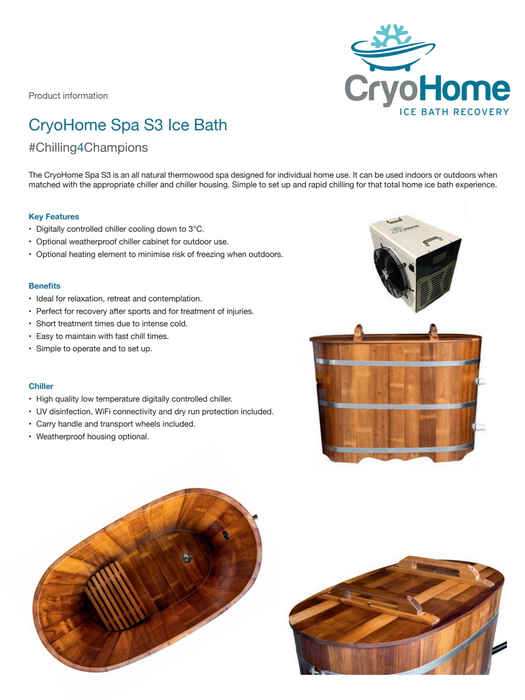 CET CryoHome S3 Ice Bath | 1-2 People