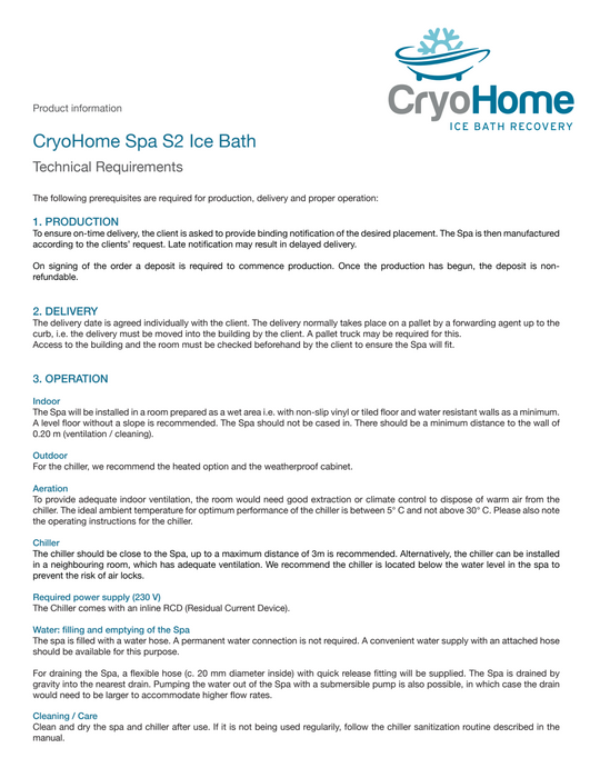 CET CryoHome S2 Ice Bath | 1-2 People