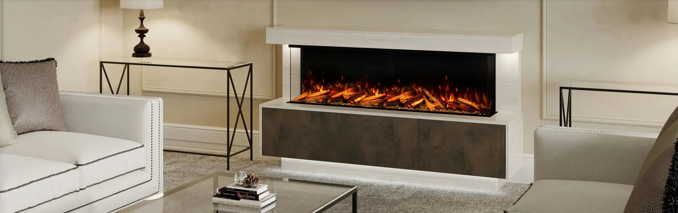 Bespoke Fireplaces Geneva 700 3DP Marble Suite