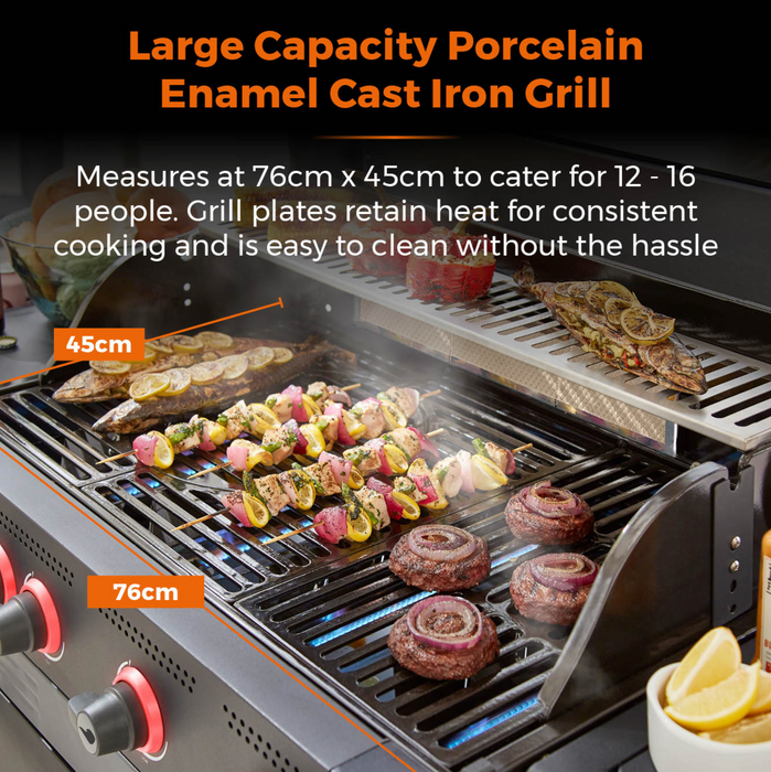 Stealth Pro Four Burner BBQ w/ Rotisserie