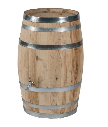 Chestnut Barrel 100 Liters - New with Sun-Poured In Lid and Chrome-Plated Tap