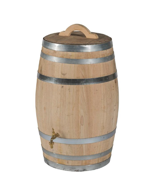 Wooden Chestnut Barrel 100 Liters - with Lid and Tap