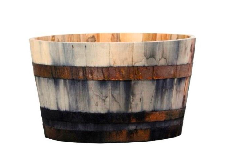 Plant Container Wooden Chestnut Half - 150 Liters (Old Look)