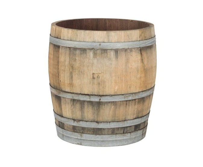 Flower Container Oak - Bulky 3/4 Wine Barrel 225 L