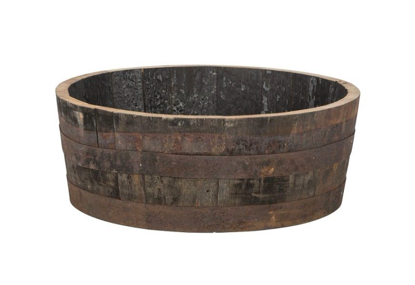 Flower Container Oak - Bulky 1/4 Whisky Barrel of 190 L