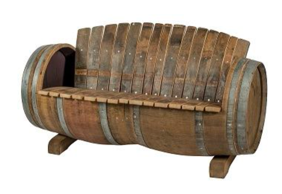 Wine Oak Barrel Lounge 2-Seater "Brandy" - Untreated