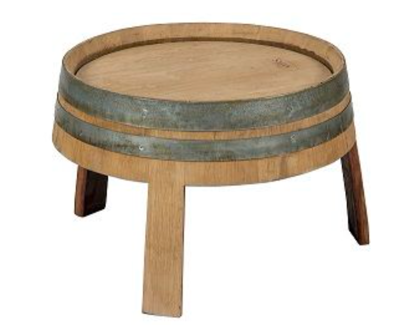Wine Oak Barrel Table "Ruby" - Untreated