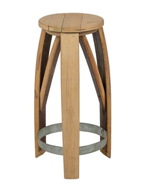 Wine Oak Barrel Stool "Loire" - 65 cm Height