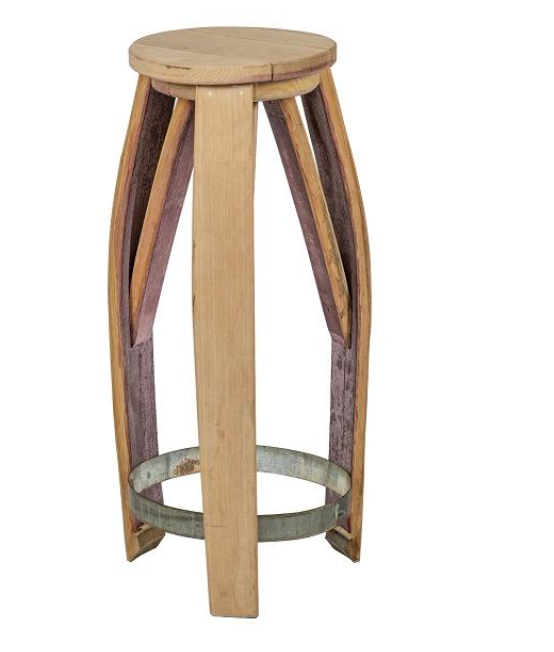 Wine Oak Barrel Stool "Loire" - 74 cm Height
