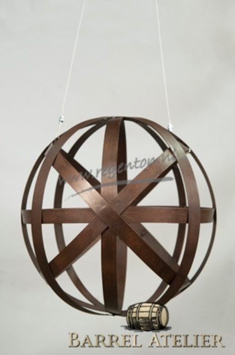 IRON Hanging Chandelier "Corsica" - Rust Brown, 67 cm