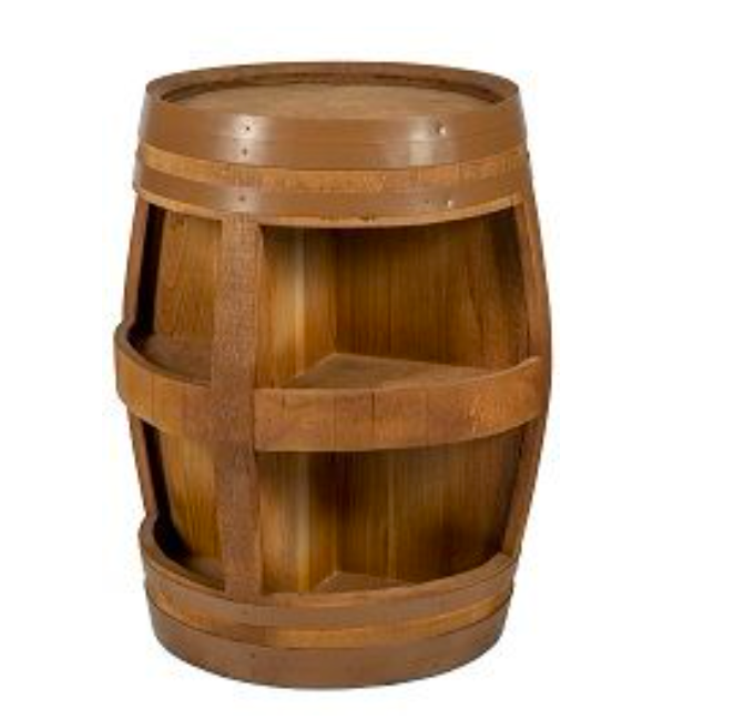 Wine Oak Barrel Display "Cabinet" - Oil Treated