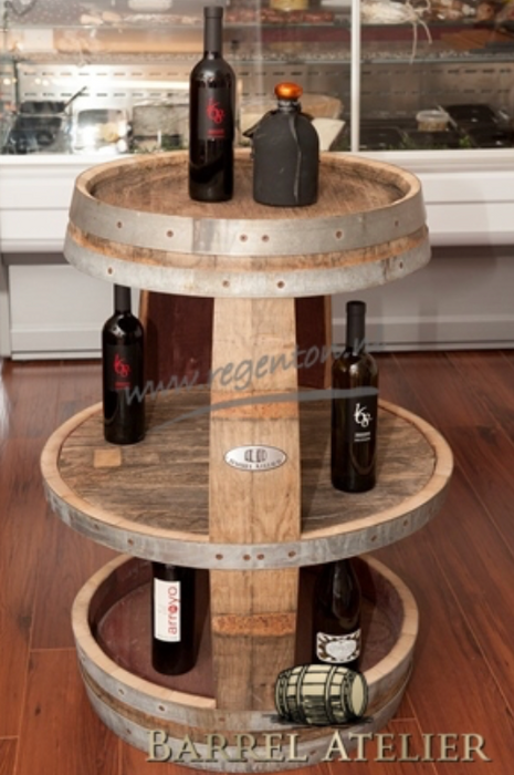 Wine Oak Barrel Display "Calvados" - Untreated