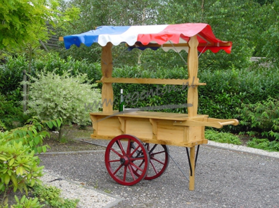 Herring Cart - Oak with Wooden Wheels