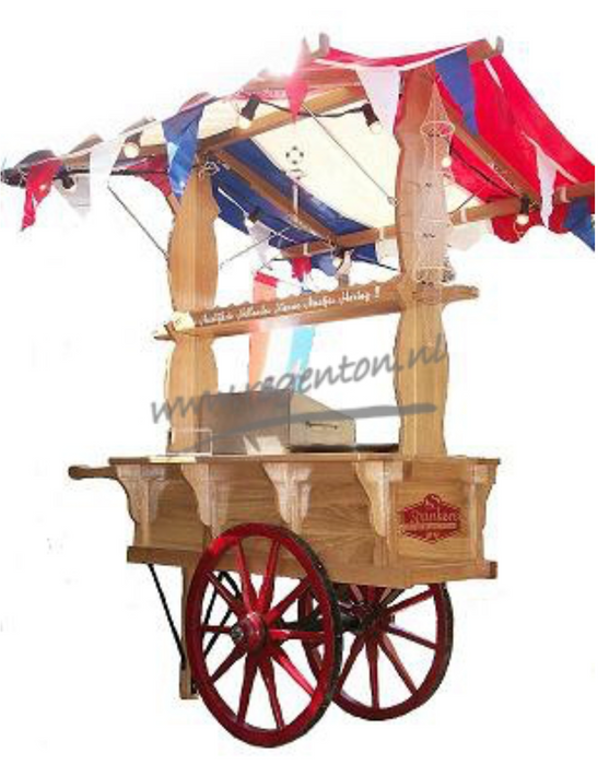 Herring Cart - Oak with Wooden Wheels