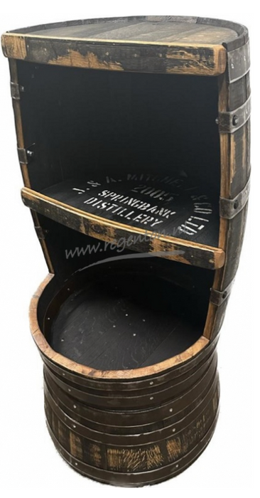 Whisky Barrel Display - Robust Oil Finish, Half Barrel