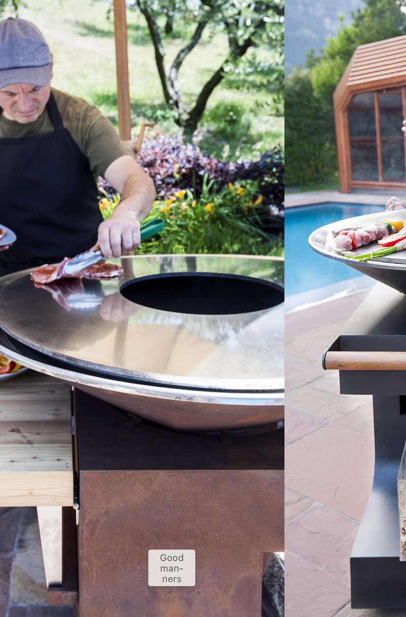 Bonton Pellet Grill - Easy to Fuel and Clean with WiFi Connection - Anthracite Grey - Round