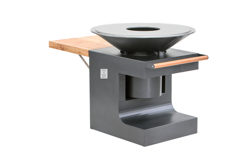 Bonton Pellet Grill - Easy to Fuel and Clean with WiFi Connection - Anthracite Grey - Round