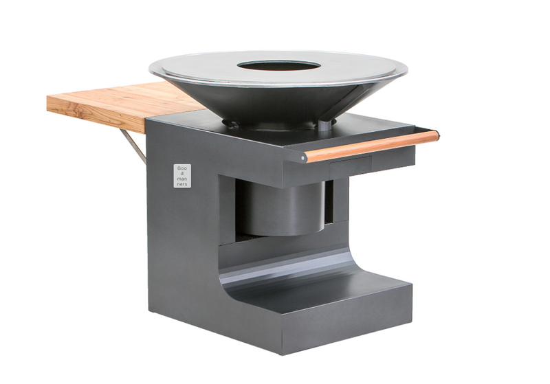 Bonton Pellet Grill - Easy to Fuel and Clean with WiFi Connection - Anthracite Grey - Round