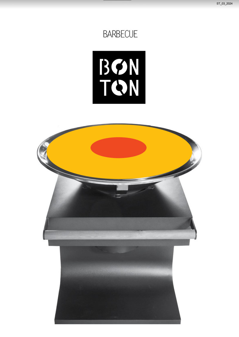 Bonton Pellet Grill - Easy to Fuel and Clean with WiFi Connection - Anthracite Grey - Round