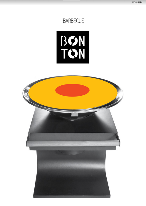 Luxury Bonton Pellet Grill - Easy to Fuel and Clean with WiFi Connection - Anthracite Grey - Round