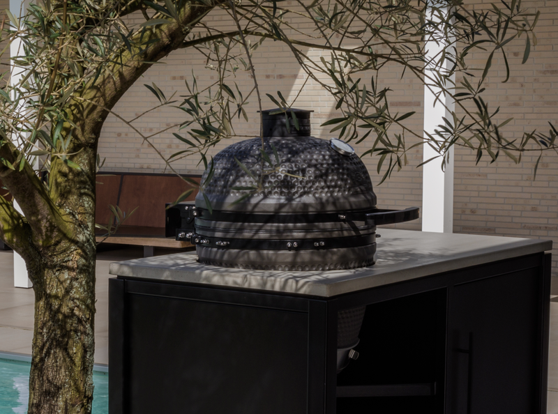 Luxurious Outdoor Kitchen  Double Cart - Shou Sugi Ban