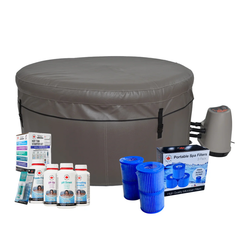 Grand Rapids Inflatable Spa - Bundle with Chemicals and Filter Set