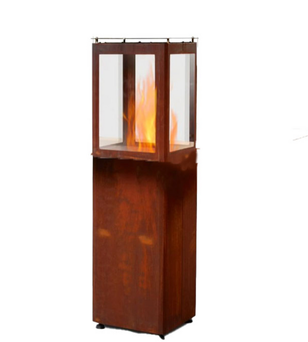 Qube Corten Pellet Patio Heater