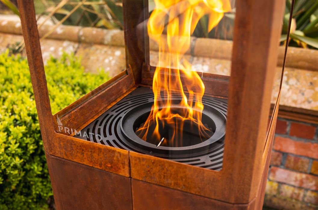 Qube Corten Pellet Patio Heater