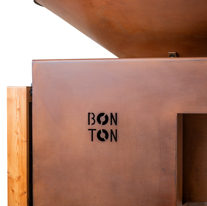 Luxury Bonton Pellet Grill - Easy to Fuel and Clean with WiFi Connection - Corten - Round