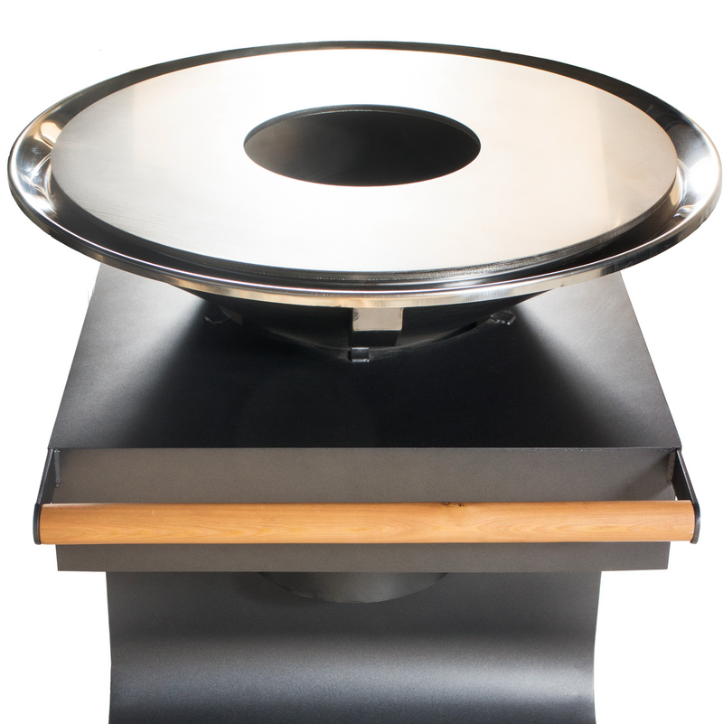 Bonton Pellet Grill - Easy to Fuel and Clean with WiFi Connection - Anthracite Grey - Round