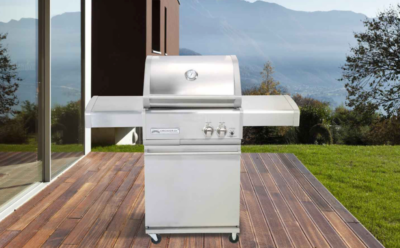 CROSSRAY 2 Burner Gas BBQ with Trolley