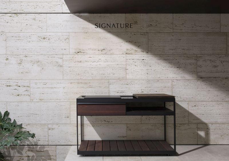 Shotō Vincent Van Duysen - Black Frame Stainless Steel with Black Finish Ash Wood + Teppanyaki 58