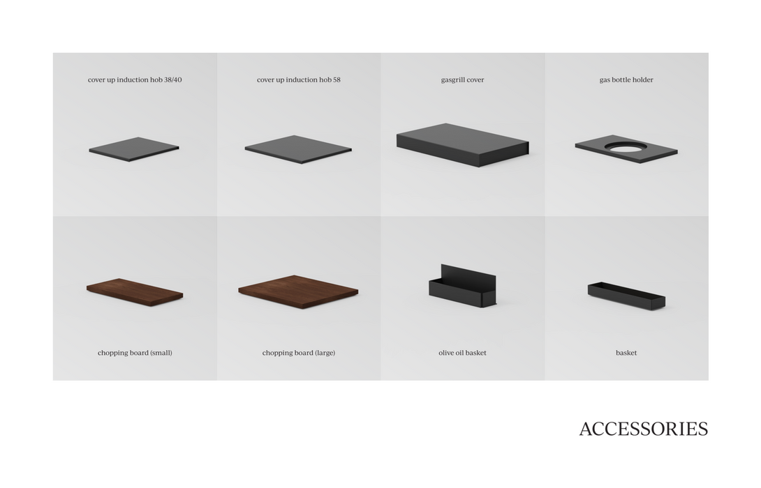 Shotō Vincent Van Duysen - Black Frame Stainless Steel with Black Finish Ash Wood + Extendable Platform + Teppanyaki 58