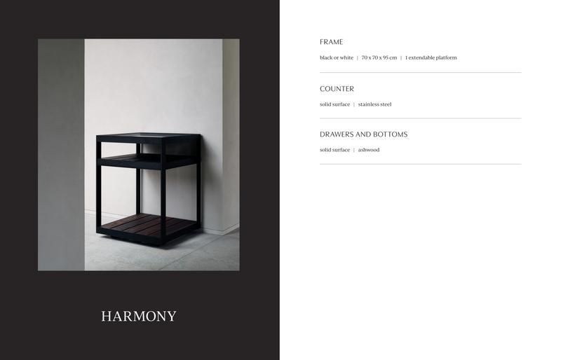 Shotō Vincent Van Duysen - Black Frame Stainless Steel with Black Finish Ash Wood + Teppanyaki 58