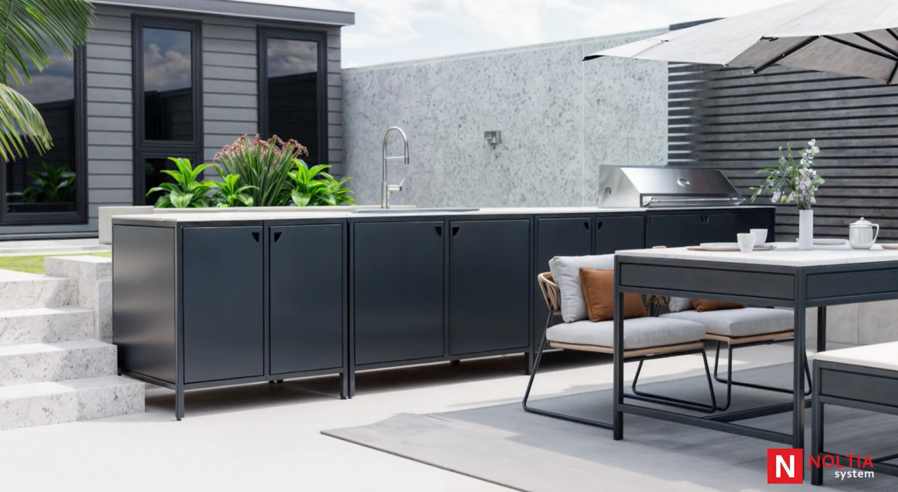 Noltia Aluminium Outdoor Kitchen Grey 4M