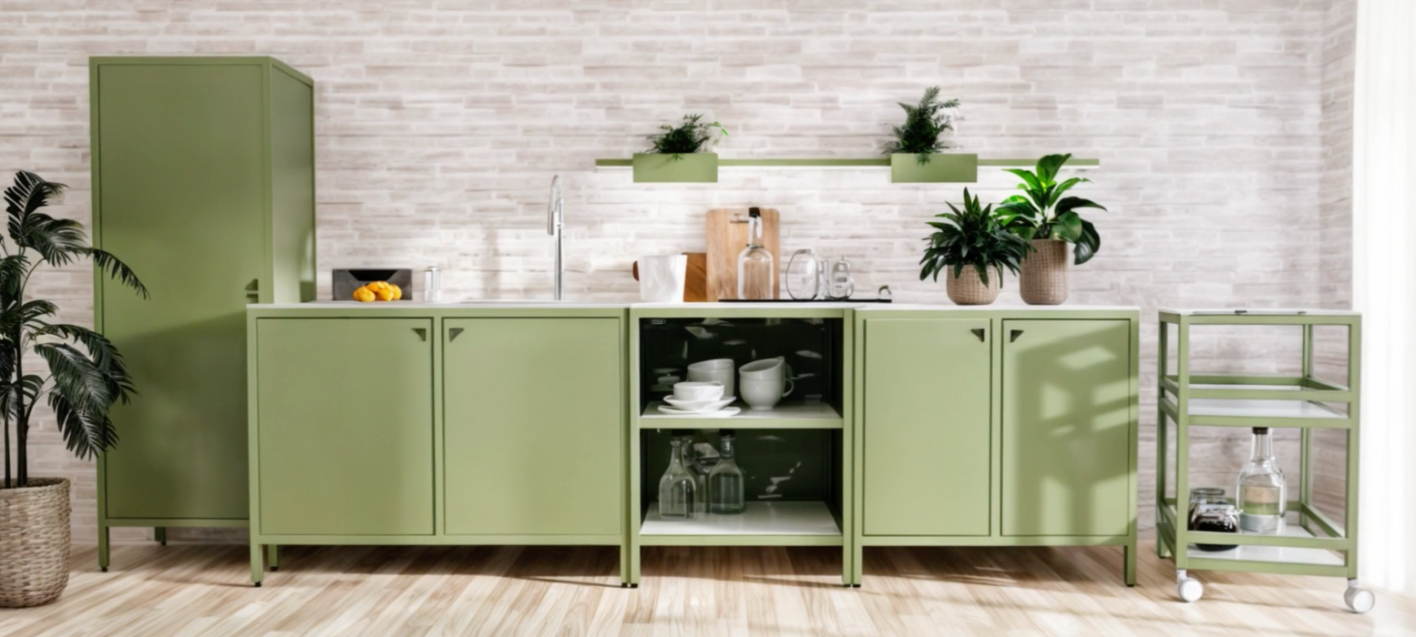 Noltia Aluminium Outdoor Kitchen Green 3M