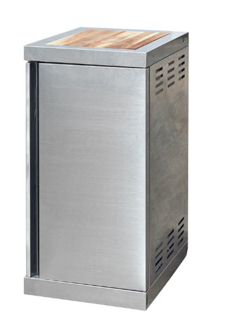 Outback Signature II 6 Burner Hybrid – Stainless Steel and Gas Bottle Cabinet