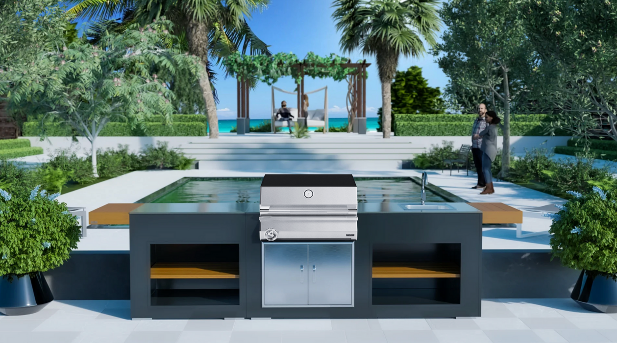 Outdoor Kitchen Brabura Ember 800 Charcoal Barbecue + 2.5M