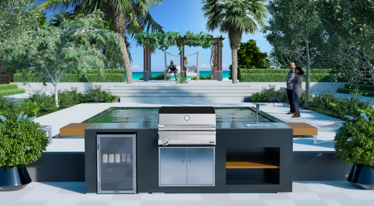 Outdoor Kitchen Brabura Ember 800 Charcoal Barbecue + 2.5M