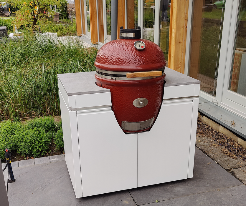 Bogason Quasar Outdoor Kamado + Cabinet - White