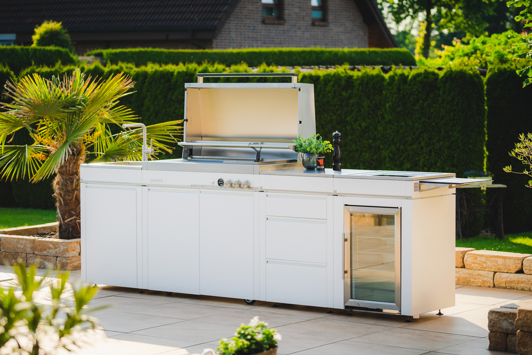 Bogason Quasar Outdoor kitchen & Electric Teppanyaki Grill - White