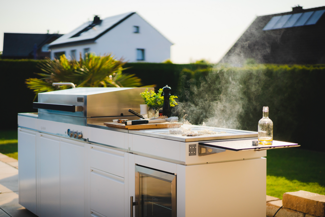 Bogason Quasar Outdoor kitchen & Electric Teppanyaki Grill - White