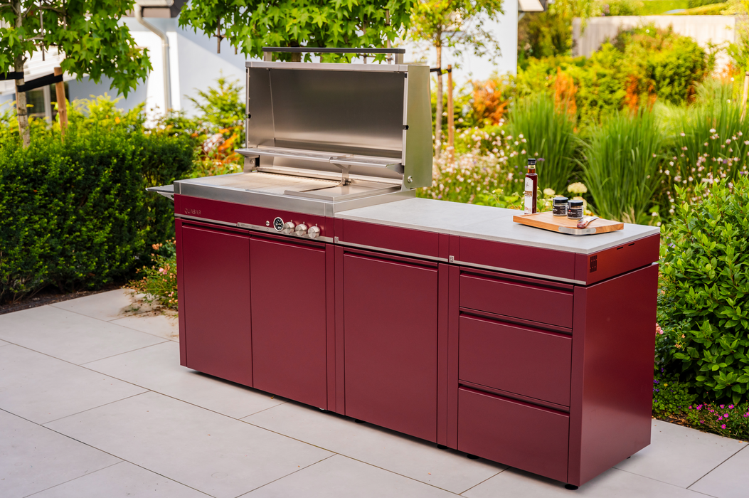 Bogason Quasar Outdoor kitchen - Wine Red