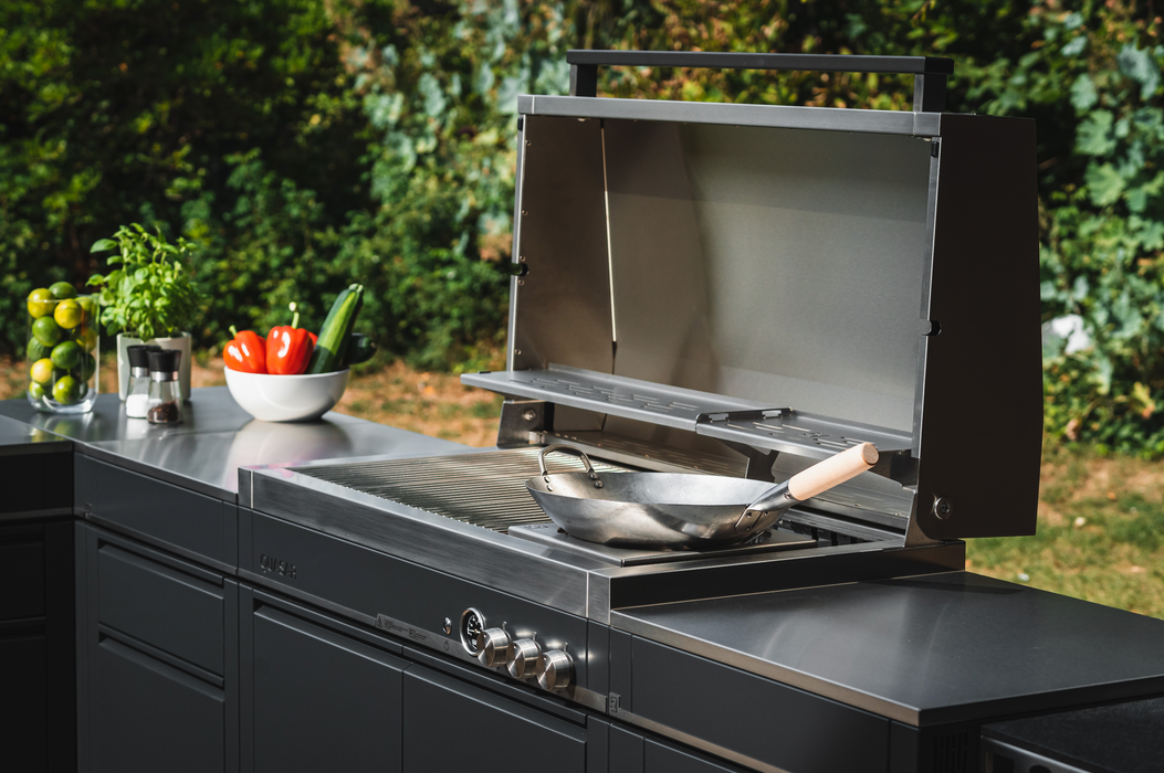 Bogason Quasar L Shape Outdoor kitchen Fridge and Sink - Grey