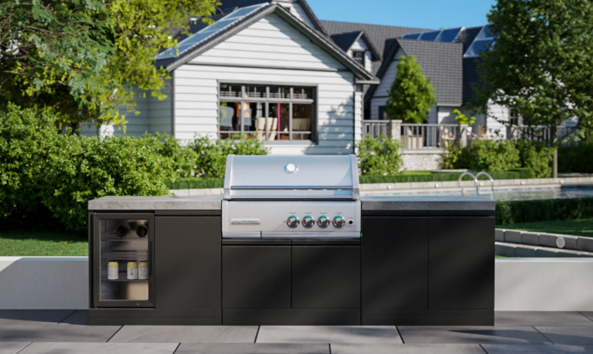 GrandPro Outdoor Kitchen 272 Series Cross-ray 4-Burner + Fridge