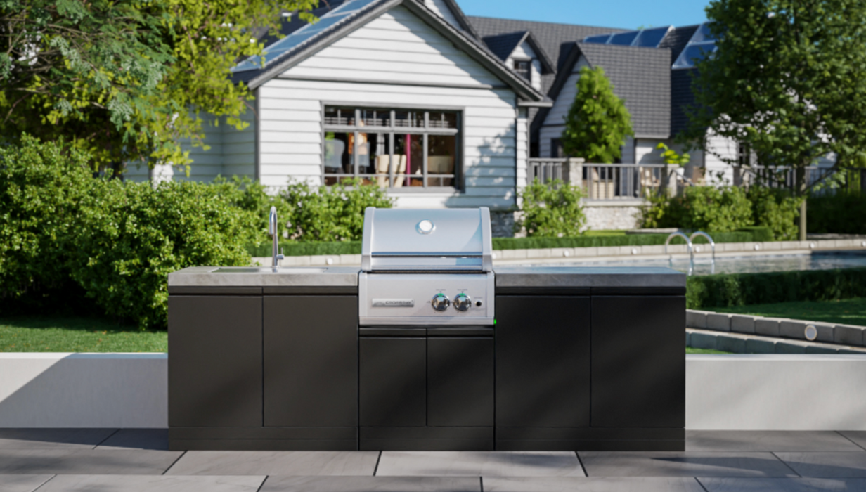 GrandPro Outdoor Kitchen 244 Series Cross-ray 2-Burner + Sink