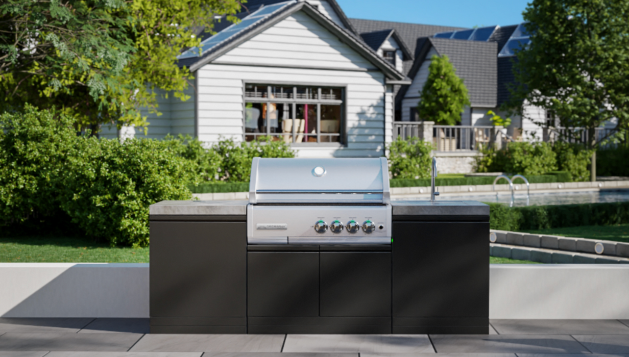 GrandPro Outdoor Kitchen 215 Cross-Ray 4 - Burner + Sink