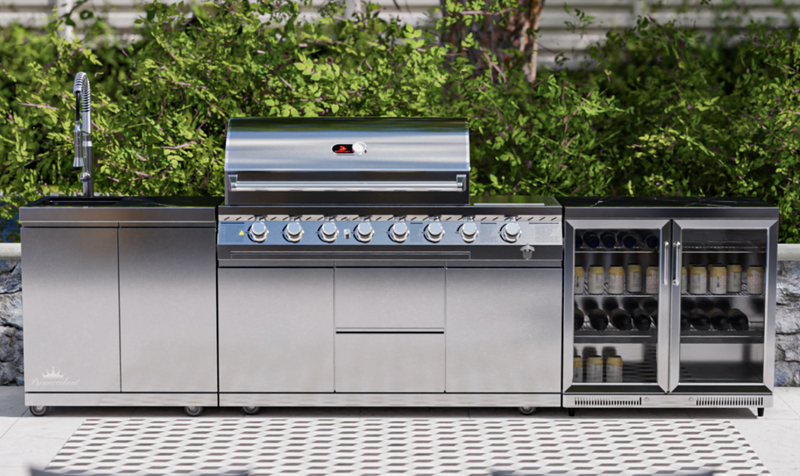 Whistler Outdoor Kitchen 6 Burner BBQ, Fridge, and Sink