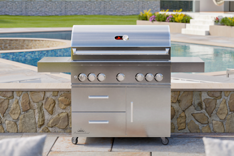 Whistler Bibury 5 Burner Barbecue with Rotisserie and Weather Cover